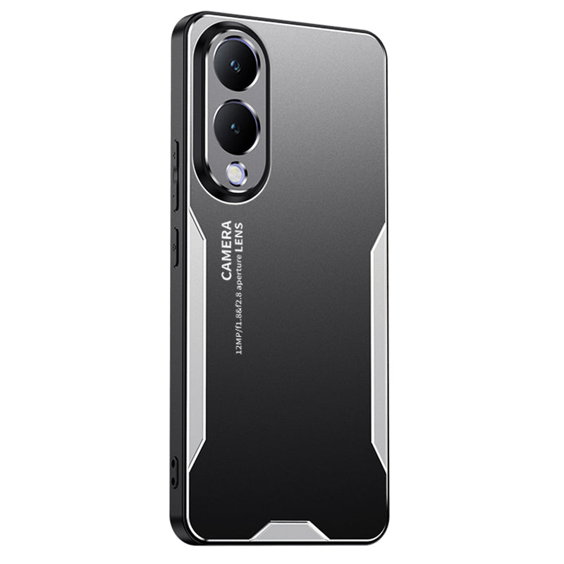 Aluminium Alloy+PC+TPU Cover for vivo Y17s 4G Phone Case Anti-drop Protection - Gold Aluminium Alloy+PC+TPU Cover for vivo Y17s 4G Phone Case Anti-drop Protection - Gold
